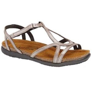 Naot Strappy Metallic Sandals